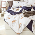 100% cotton christmas bedding set for kids deer pattern duvet cover set